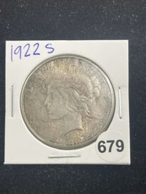 1922 S Peace Silver Dollar Coin