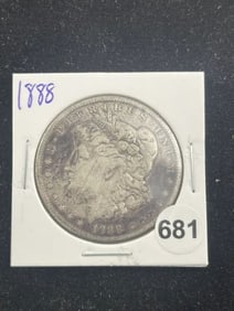 1888 Morgan Silver Dollar Coin