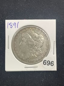 1891 Morgan Silver Dollar Coin