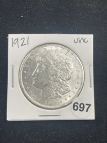 1921 UNC Morgan Silver Dollar Coin