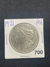 1921 AU Morgan Silver Dollar Coin