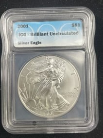 2001 UNC Silver Eagle Coin