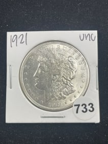 1921 UNC Morgan Silver Dollar Coin
