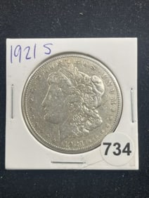 1921 S Morgan Silver Dollar Coin