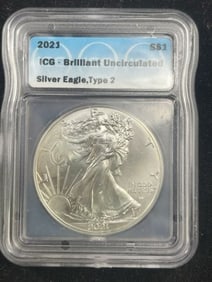 2021 Type II UNC Silver Eagle Coin