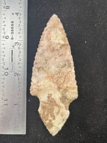 4" Turkeytail Indian Artifact Arrowhead