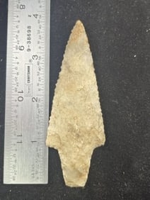 4" Adena Indian Artifact Arrowhead