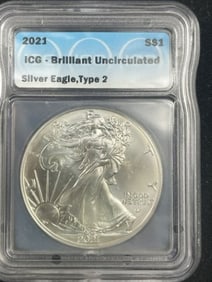 2021 Type II UNC Silver Eagle Coin