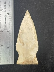 3 & 1/8" Side Notch Indian Artifact Arrowhead