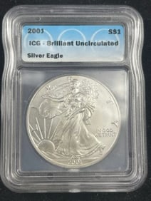 2001 UNC Silver Eagle Coin
