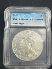 2001 UNC Silver Eagle Coin