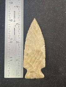 3 & 1/8" Hardin Indian Artifact Arrowhead