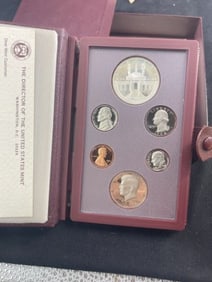 1984 Prestige Olympic Coin Set Dollar is Silver