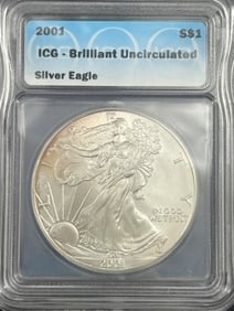 2001 UNC Silver Eagle Coin