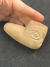 Human Effigy Stone Pipe Indian Artifact Arrowhead