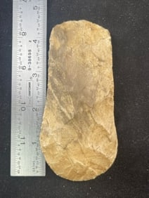 Chipped Celt Indian Artifact Arrowhead