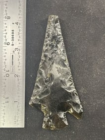 Obsidian Spear Indian Artifact Arrowhead