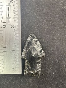 Obsidian Point Indian Artifact Arrowhead
