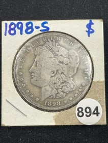 1898 S Morgan Silver Dollar Coin