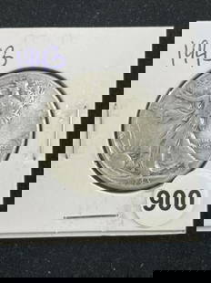 1943 Walking Liberty Half Dollar Coin: KEY WORDS: INDIAN ARTIFACT ARTIFACTS ARROWHEAD ARROWHEADS NATIVE AMERICAN MISSISSIPPIAN QUAPAW CADDO POTTERY COINS MORGAN DOLLAR PEACE DOLLAR SILVER COINS Arkansas. Now taking in consignments for pre-