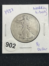 1937 Walking Liberty Half Dollar Coin