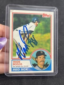 Wade Boggs Hand Signed Authentic Autograph