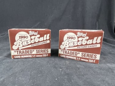 2 1990 Topps Traded Baseball