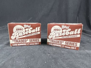 2 1990 Topps Traded Baseball