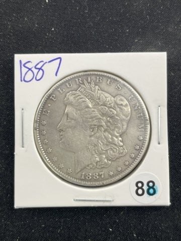 1887 Morgan Silver Dollar Coin (1 of 2)