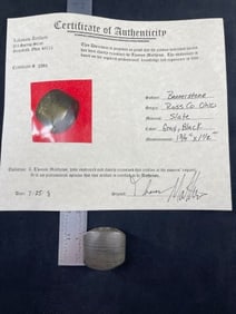 Bannerstone with Thomas Matthews COA from Ross County, Ohio Indian Artifact Arrowhead