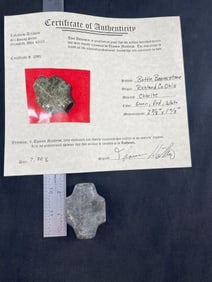Bottle Bannerstone with Thomas Matthews COA from Richland County, Ohio Indian Artifact Arrowhead