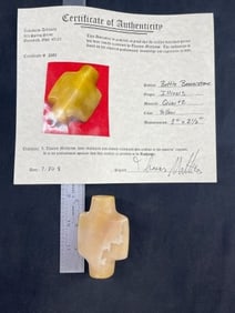 Bottle Bannerstone with Thomas Matthews COA from Illinois Indian Artifact Arrowhead