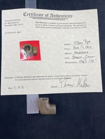 Elbow Pipe with Thomas Matthews COA from Ross County, Ohio Indian Artifact Arrowhead
