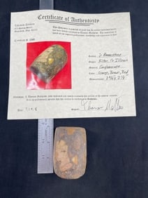 Bannerstone with Thomas Matthews COA from Fulton County, Illinois Indian Artifact Arrowhead