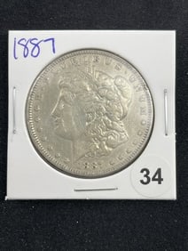 1887 Morgan Silver Dollar Coin