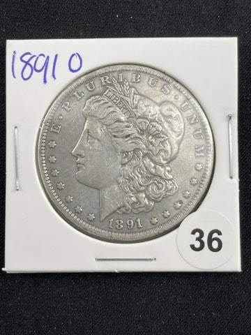 1891 O Morgan Silver Dollar Coin (1 of 2)