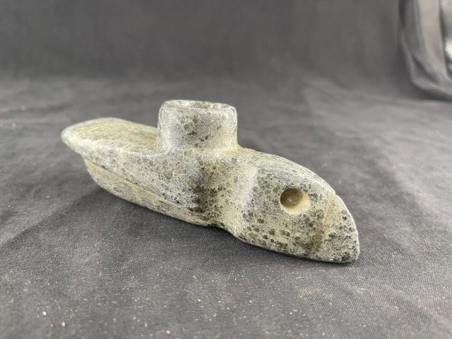 Bird Effigy Stone Pipe Indian Artifact Arrowhead (1 of 8)