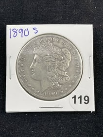 1890 S Morgan Silver Dollar Coin