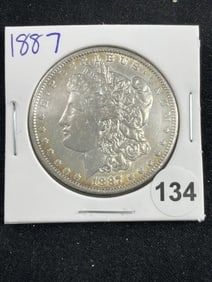 1887 Morgan Silver Dollar Coin