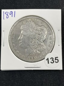 1891 Morgan Silver Dollar Coin