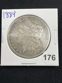 1884 Morgan Silver Dollar Coin