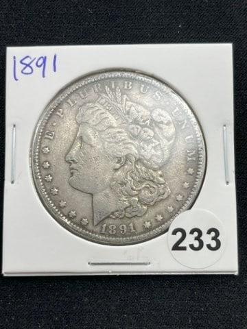 1891 Morgan Silver Dollar Coin (1 of 2)