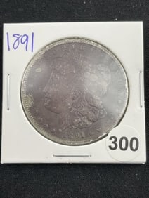 1891 Morgan Silver Dollar Coin