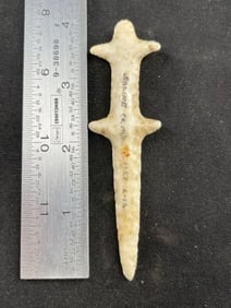 Flint Lizard Effigy from Saline County, Missouri 1957 Indian Artifact Arrowhead