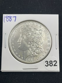 1887 Morgan Silver Dollar Coin