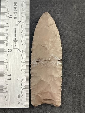 Hematite Clovis broken & glued Indian Artifact Arrowhead (1 of 3)