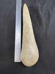 Large Pole Celt Indian Artifact Arrowhead