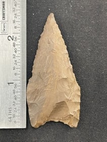 Hematite Dalton Indian Artifact Arrowhead