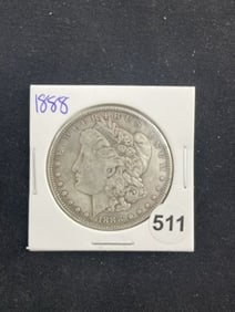 1888 Morgan Silver Dollar Coin