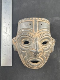 Pre-Columbian Pottery Mask Indian Artifact Arrowhead